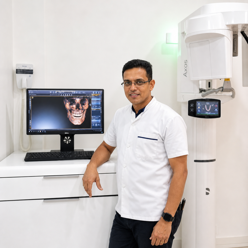 Dental restoration material being prepared